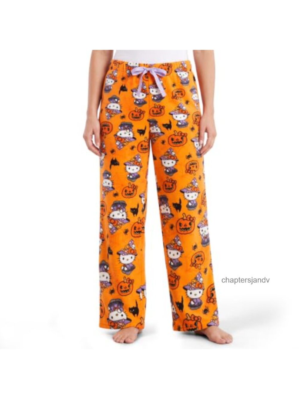 Hello Kitty Fleece Pajama Pants for Women Fuzzy Plush Lounge Bottoms With